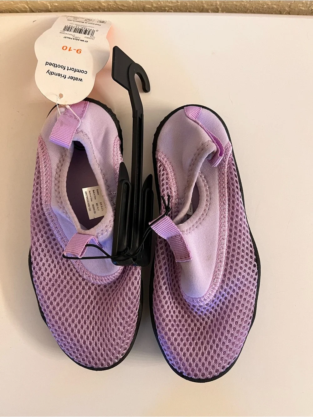 Kids Lavender Water-Friendly Slip-On Shoes By Wonder Nation Size 9-10